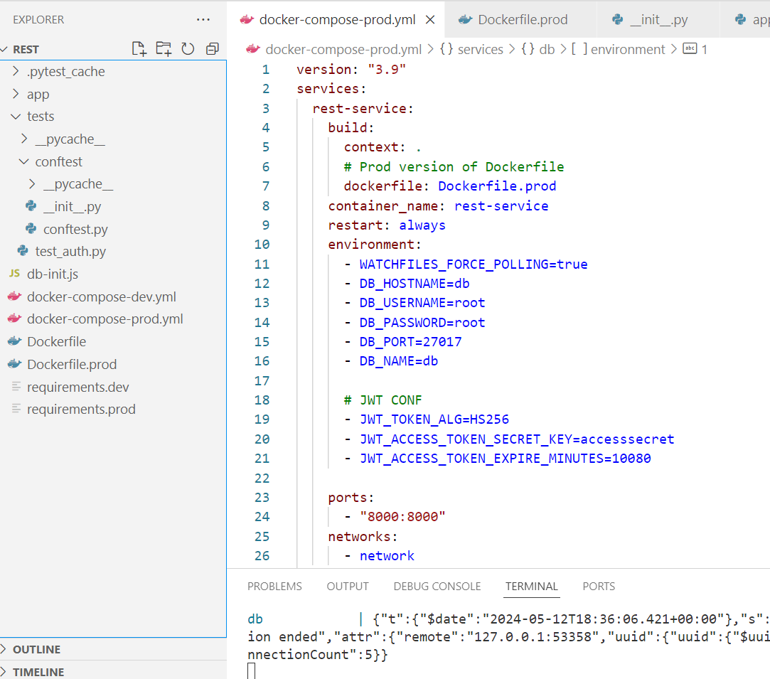 FastAPI - Final project structure