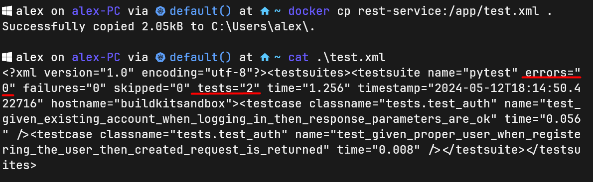 FastAPI - pobranie z kontenera pliku testowego i odzyskanie pliku z wynikami testów